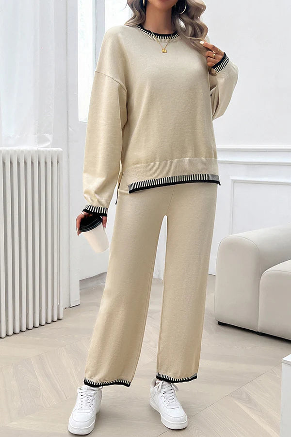 WANDA - STRICKPULLOVER-SET MIT HOSE