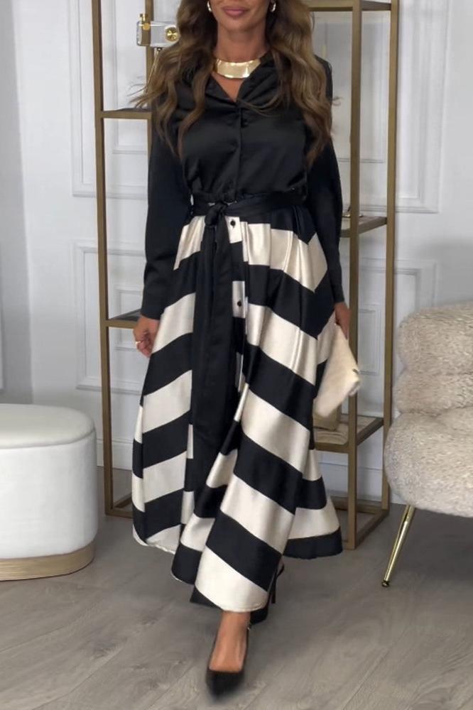 AIDA - ELEGANT STRIPED DRESS