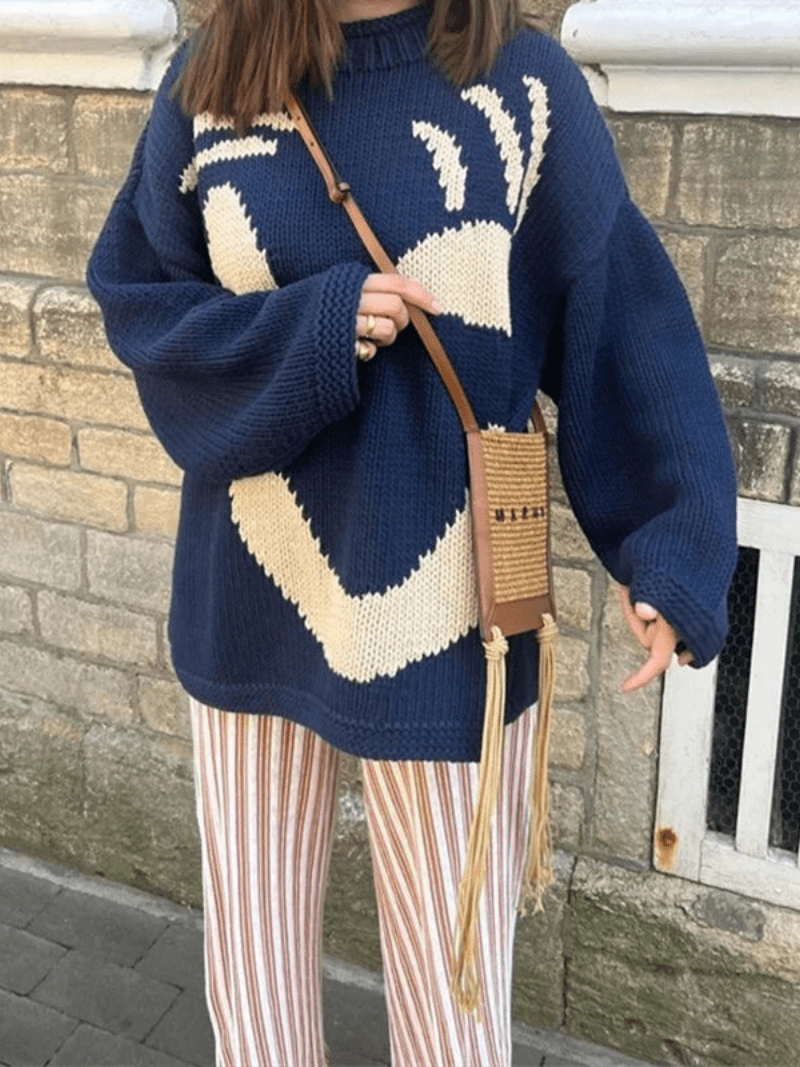 STEFANIE - ÜBERGROßER STRICKPULLOVER