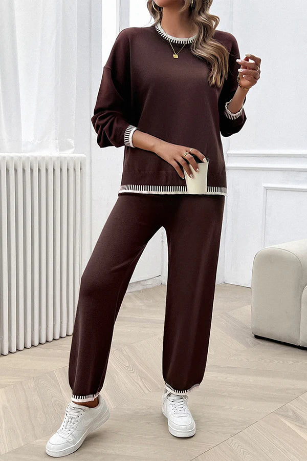 WANDA - STRICKPULLOVER-SET MIT HOSE