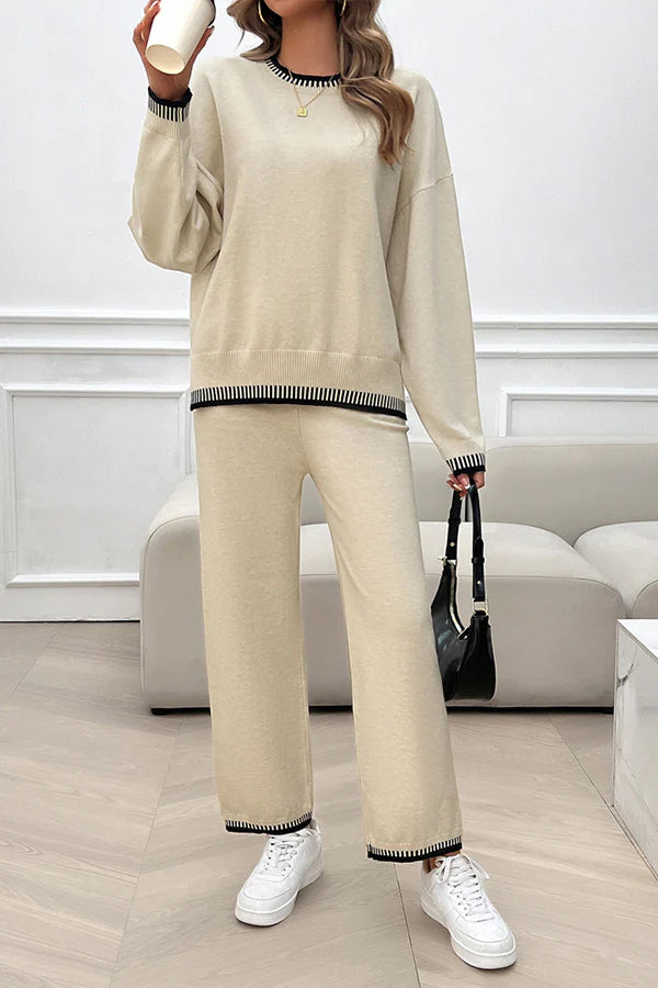 WANDA - STRICKPULLOVER-SET MIT HOSE