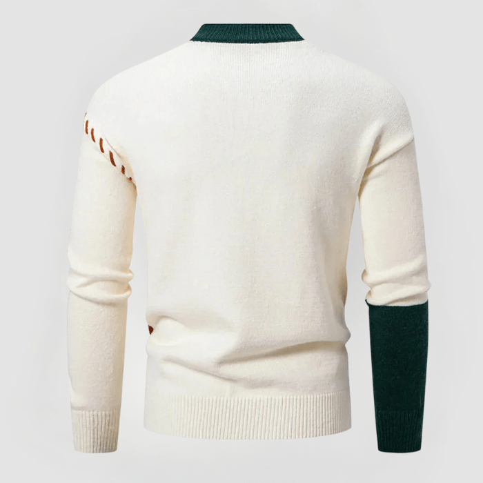 JULIAN - PATCHWORK-DESIGN ENG ANLIEGENDER PULLOVER