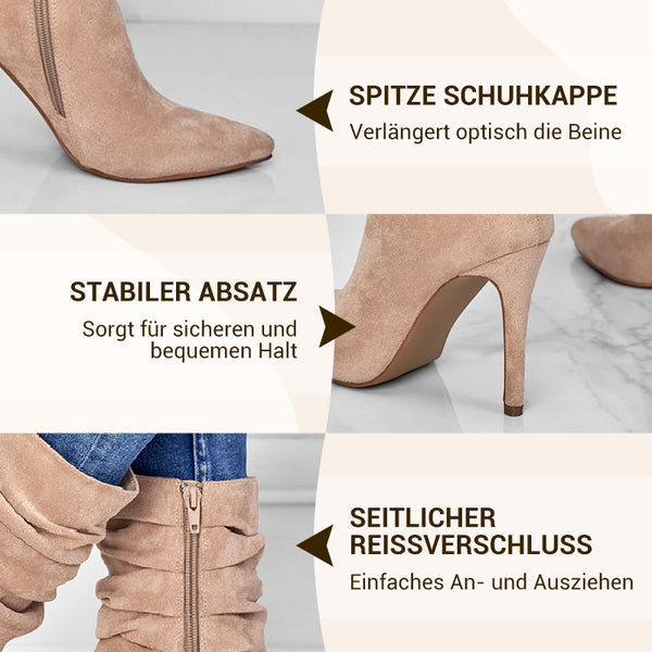 LEONIE - SPITZE STIEFELETTEN MIT ABSATZ