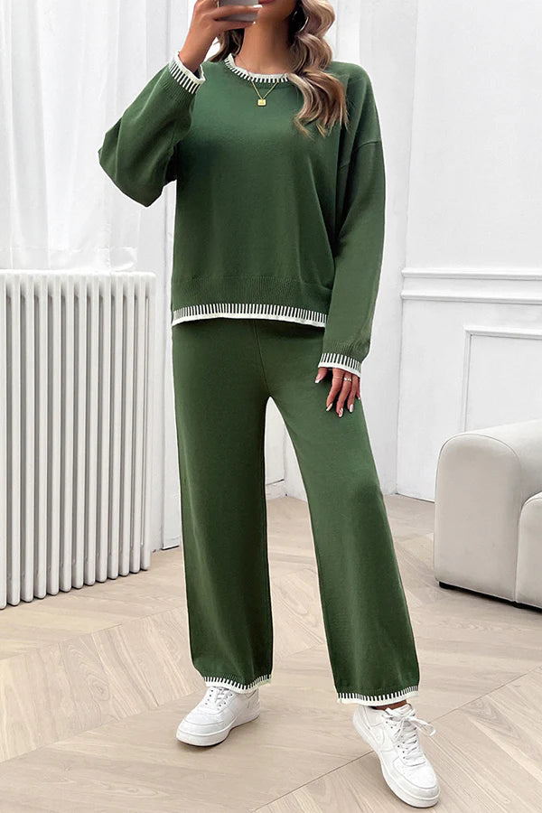 WANDA - STRICKPULLOVER-SET MIT HOSE