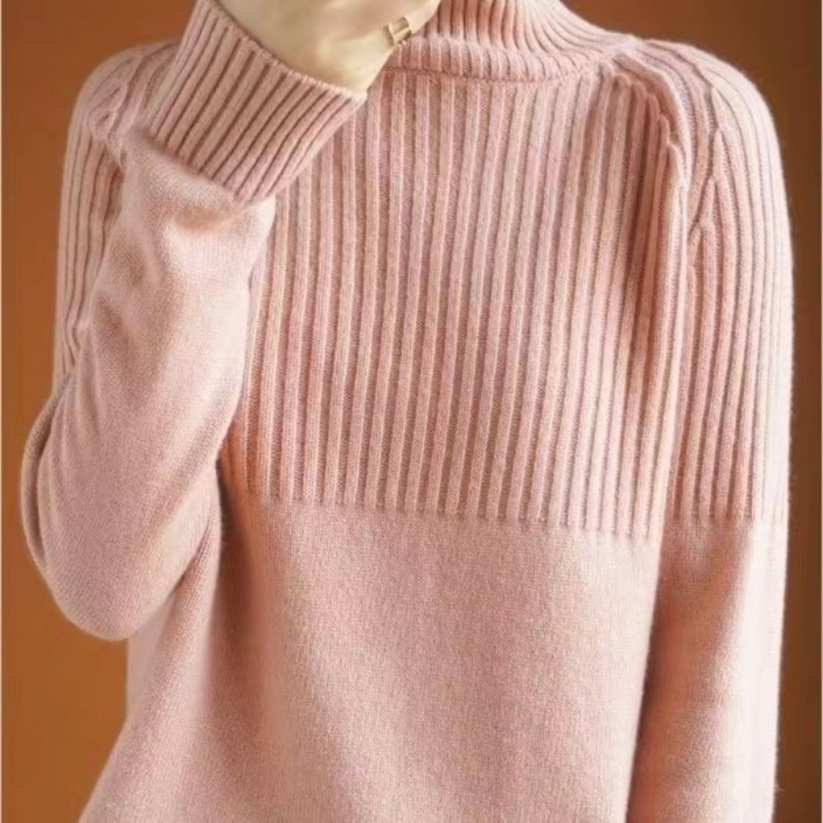 ADELINE - STRICKPULLOVER MIT HOHEM KRAGEN