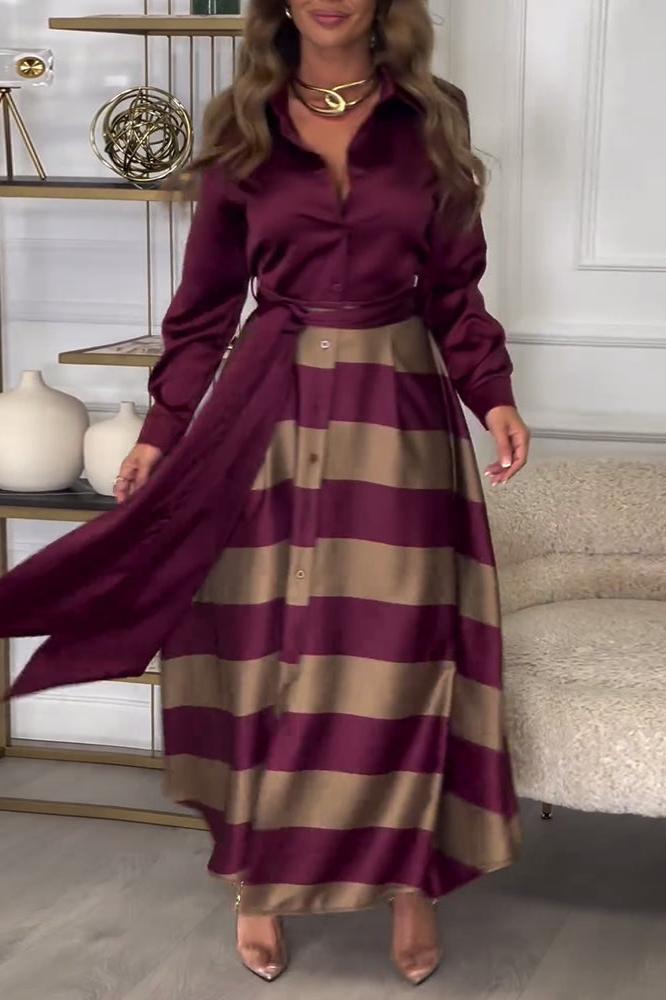 AIDA - ELEGANT STRIPED DRESS