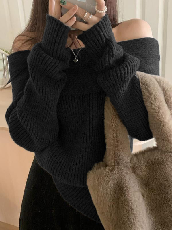 OLIVIA - SCHULTERFREIER STRICKPULLOVER