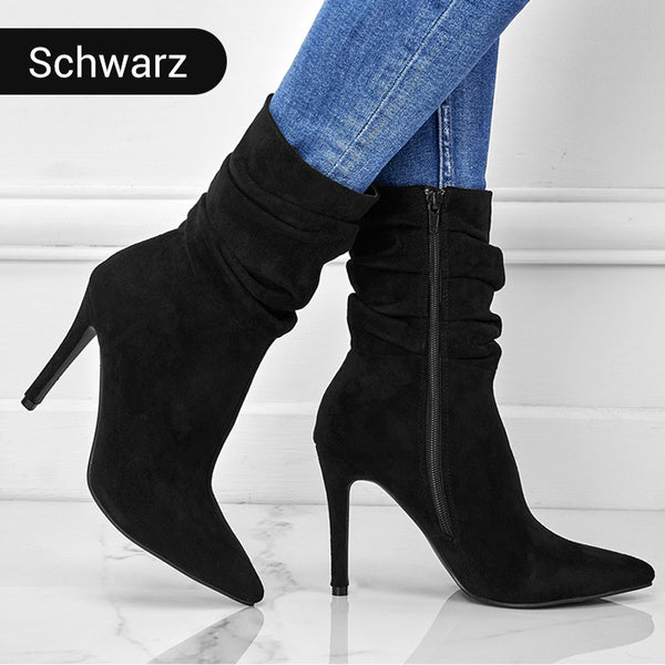 LEONIE - SPITZE STIEFELETTEN MIT ABSATZ