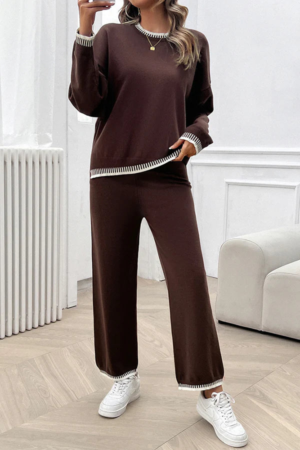 WANDA - STRICKPULLOVER-SET MIT HOSE