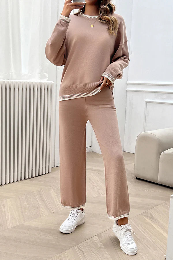 WANDA - STRICKPULLOVER-SET MIT HOSE