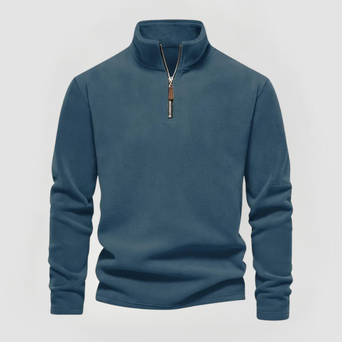 ALBERT - FLEECE-PULLOVER MIT HALBZIP