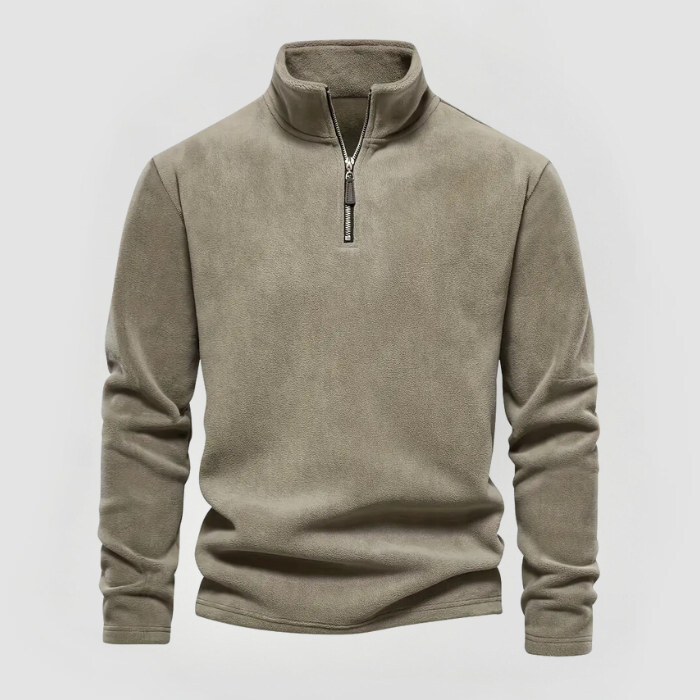 ALBERT - FLEECE-PULLOVER MIT HALBZIP