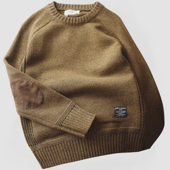 OWEN - STRICKPULLOVER MIT ELLBOGENPATCHES