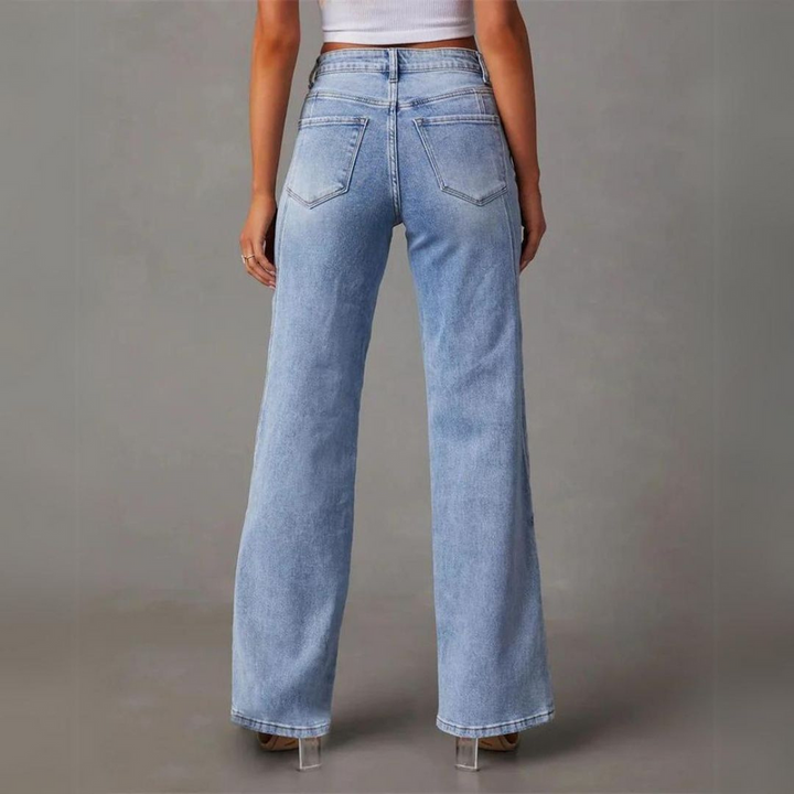 QUINTINA - WEITE JEANS MIT HOHER TAILLE