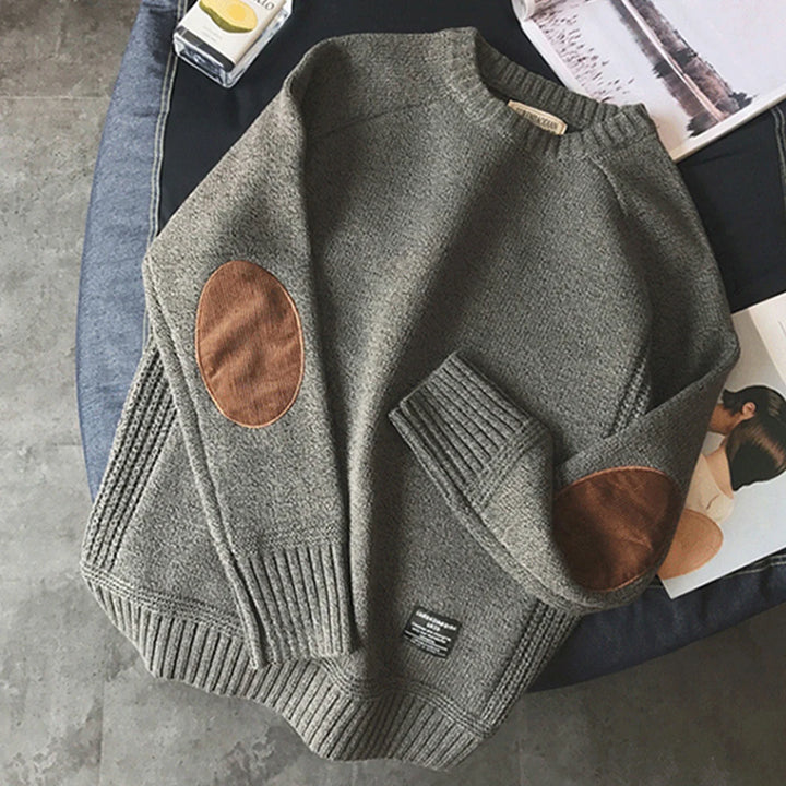 OWEN - STRICKPULLOVER MIT ELLBOGENPATCHES