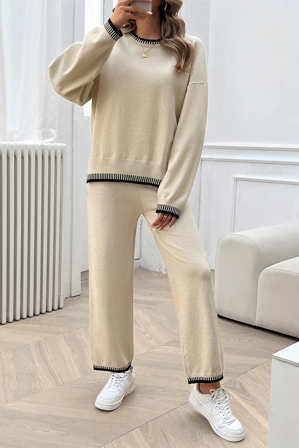 WANDA - STRICKPULLOVER-SET MIT HOSE