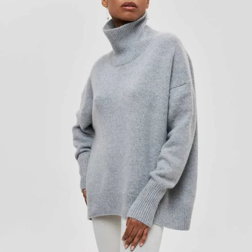 MONIKA - OVERSIZE-PULLOVER MIT HOHEM KRAGEN