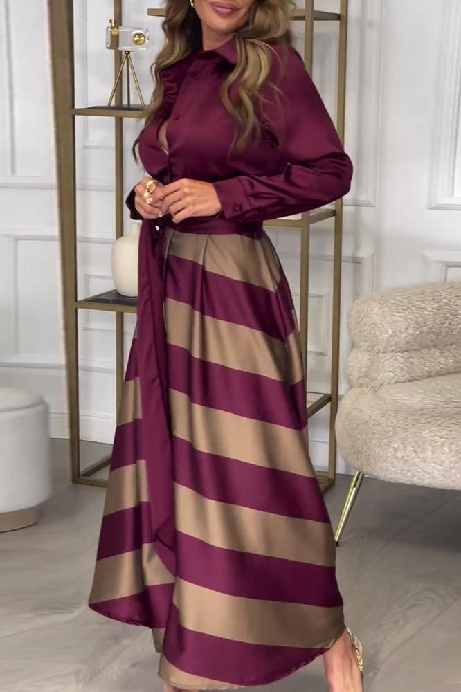 AIDA - ELEGANT STRIPED DRESS