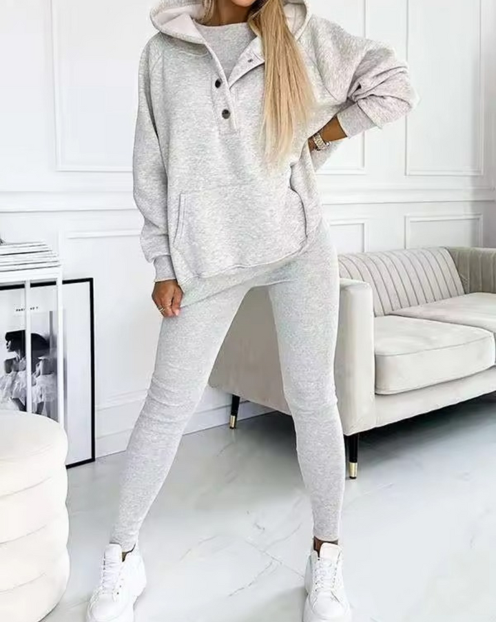 SILKE - SET AUS SWEATSHIRT, LEGGINGS UND OBERTEIL