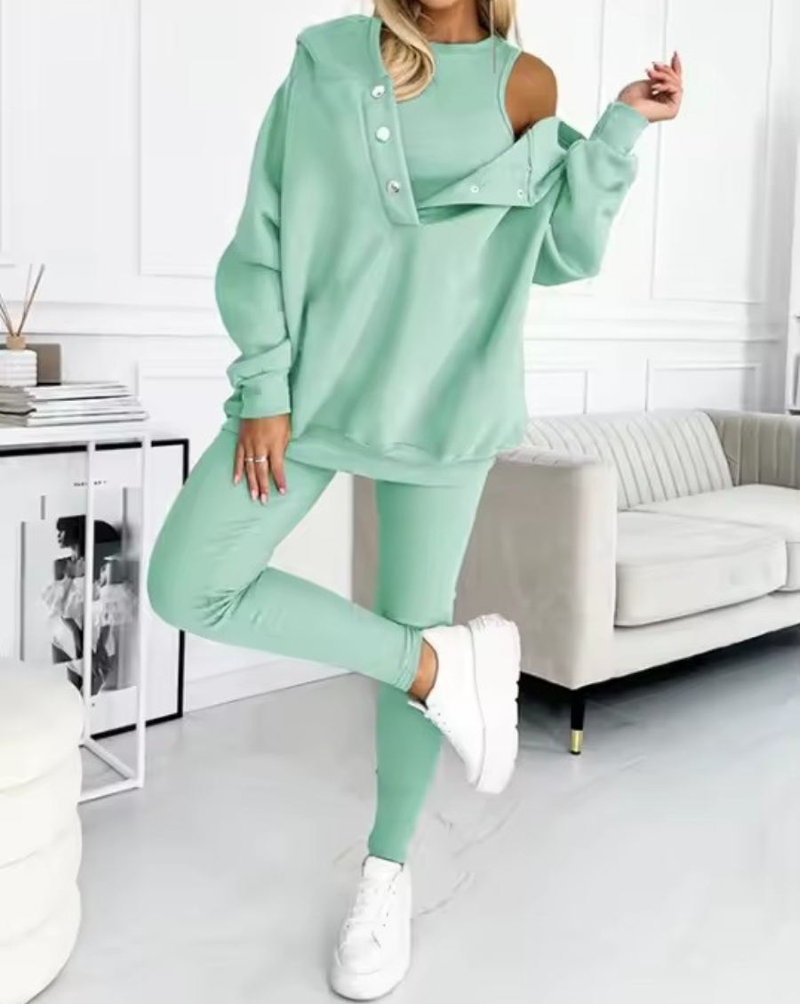 SILKE - SET AUS SWEATSHIRT, LEGGINGS UND OBERTEIL