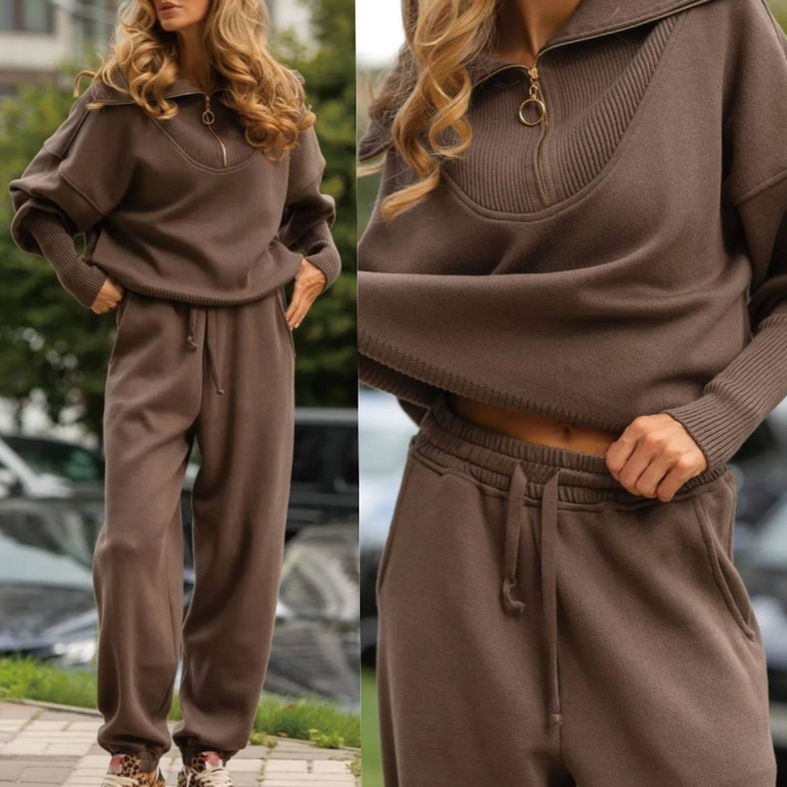 MIREIA - SET AUS PULLOVER UND LOCKERER HOSE