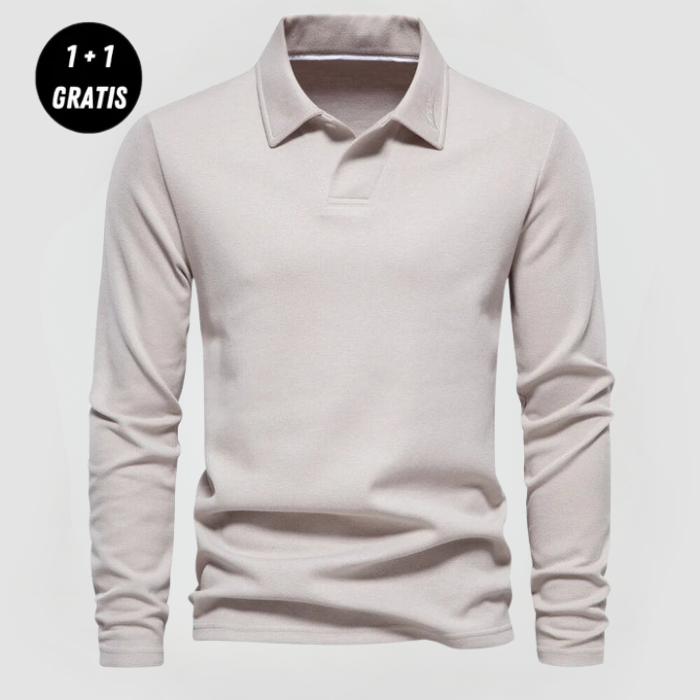 SAMUEL - ELEGANTES LANGARM-POLOSHIRT (1+1 GRATIS)