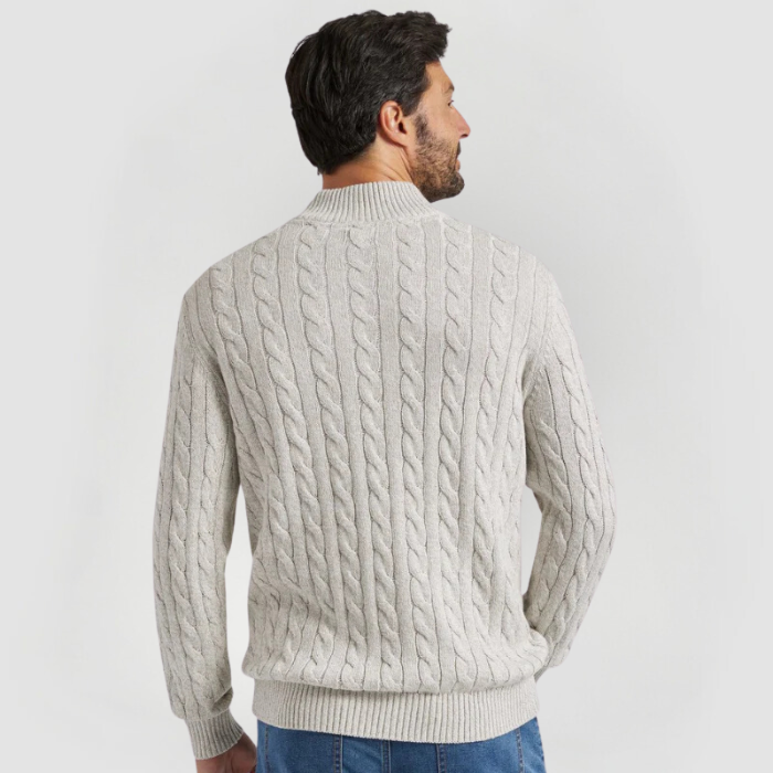 LIAM - HALBZIP-KABELSTRICK-PULLOVER