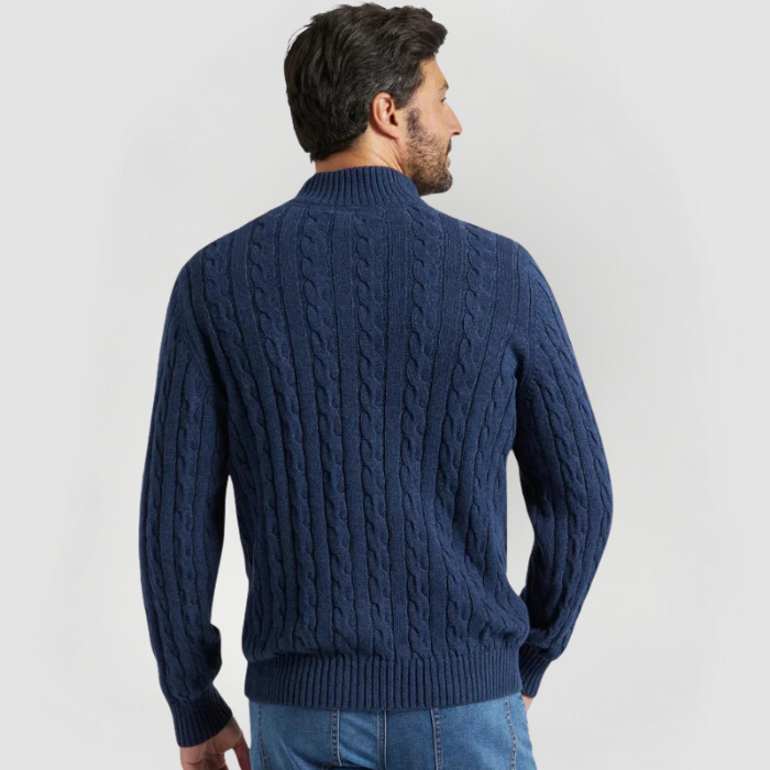 LIAM - HALBZIP-KABELSTRICK-PULLOVER